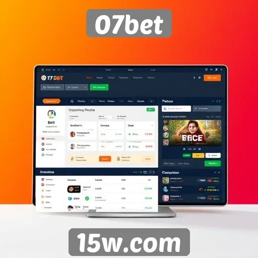 Análise da interface do usuário do site 07bet